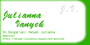 julianna vanyek business card